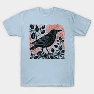 Lino Cut Bird T-Shirt